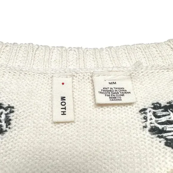 Moth Anthropologie | Women | Alpaca Wool Blend Heart Open Knit Cardigan | Medium - Picture 7 of 11